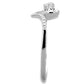 TS425 - Rhodium 925 Sterling Silver Ring with AAA Grade CZ  in Clear-3