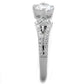TS430 - Rhodium 925 Sterling Silver Ring with AAA Grade CZ  in Clear-3