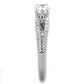 TS431 - Rhodium 925 Sterling Silver Ring with AAA Grade CZ  in Clear-3