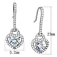 TS439 - Rhodium 925 Sterling Silver Earrings with AAA Grade CZ  in Clear-1