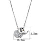 TS450 - Rhodium 925 Sterling Silver Chain Pendant with AAA Grade CZ  in Topaz-1