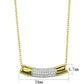 TS452 - Gold+Rhodium 925 Sterling Silver Chain Pendant with AAA Grade CZ  in Clear-1