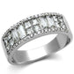 TS460 - Rhodium 925 Sterling Silver Ring with AAA Grade CZ  in Clear-4