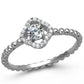 TS462 - Rhodium 925 Sterling Silver Ring with AAA Grade CZ  in Clear-4