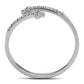 TS463 - Rhodium 925 Sterling Silver Ring with AAA Grade CZ  in Clear-2