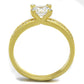 TS474 - Gold 925 Sterling Silver Ring with AAA Grade CZ  in Clear-2