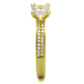 TS474 - Gold 925 Sterling Silver Ring with AAA Grade CZ  in Clear-3