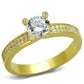 TS474 - Gold 925 Sterling Silver Ring with AAA Grade CZ  in Clear-4