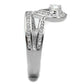 TS476 - Rhodium 925 Sterling Silver Ring with AAA Grade CZ  in Clear-3