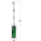 TS478 - Rhodium 925 Sterling Silver Earrings with AAA Grade CZ  in Emerald-1