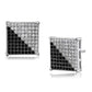 TS482 - Rhodium + Ruthenium 925 Sterling Silver Earrings with AAA Grade CZ  in Black Diamond-2