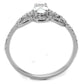 TS486 - Rhodium 925 Sterling Silver Ring with AAA Grade CZ  in Clear-2