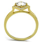 TS500 - Gold 925 Sterling Silver Ring with AAA Grade CZ  in Clear-2