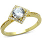 TS500 - Gold 925 Sterling Silver Ring with AAA Grade CZ  in Clear-4