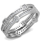 TS503 - Rhodium 925 Sterling Silver Ring with AAA Grade CZ  in Clear-4