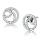 TS511 - Rhodium 925 Sterling Silver Earrings with AAA Grade CZ  in Clear-2