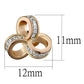 TS513 - Rose Gold + Rhodium 925 Sterling Silver Earrings with AAA Grade CZ  in Clear-1