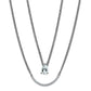 TS514 - Rhodium 925 Sterling Silver Necklace with AAA Grade CZ  in Clear-2