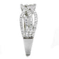 TS516 - Rhodium 925 Sterling Silver Ring with AAA Grade CZ  in Clear-3