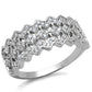 TS517 - Rhodium 925 Sterling Silver Ring with AAA Grade CZ  in Clear-4