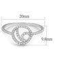 TS519 - Rhodium 925 Sterling Silver Ring with AAA Grade CZ  in Clear-1