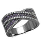 TS522 - Ruthenium 925 Sterling Silver Ring with AAA Grade CZ  in Amethyst-4