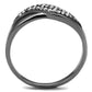 TS524 - Ruthenium 925 Sterling Silver Ring with AAA Grade CZ  in Clear-2