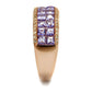 TS525 - Rose Gold 925 Sterling Silver Ring with AAA Grade CZ  in Amethyst-3