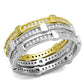 TS527 - Gold+Rhodium 925 Sterling Silver Ring with AAA Grade CZ  in Clear-4