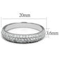 TS535 - Rhodium 925 Sterling Silver Ring with AAA Grade CZ  in Clear-1