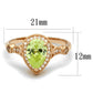 TS538 - Rose Gold 925 Sterling Silver Ring with AAA Grade CZ  in Apple Green color-1