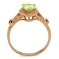 TS538 - Rose Gold 925 Sterling Silver Ring with AAA Grade CZ  in Apple Green color-2