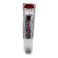TS545 - Rhodium + Ruthenium 925 Sterling Silver Ring with AAA Grade CZ  in Ruby-3