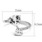 TS556 - Rhodium 925 Sterling Silver Ring with AAA Grade CZ  in Clear-1