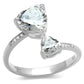 TS556 - Rhodium 925 Sterling Silver Ring with AAA Grade CZ  in Clear-4