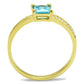TS559 - Gold 925 Sterling Silver Ring with AAA Grade CZ  in Sea Blue-2