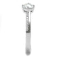 TS560 - Rhodium 925 Sterling Silver Ring with AAA Grade CZ  in Clear-3