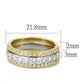 TS568 - Gold+Rhodium 925 Sterling Silver Ring with AAA Grade CZ  in Clear-1