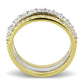 TS568 - Gold+Rhodium 925 Sterling Silver Ring with AAA Grade CZ  in Clear-2