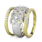 TS569 - Gold+Rhodium 925 Sterling Silver Ring with AAA Grade CZ  in Clear-3