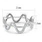 TS576 - Rhodium 925 Sterling Silver Ring with AAA Grade CZ  in Clear-1