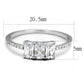 TS579 - Rhodium 925 Sterling Silver Ring with AAA Grade CZ  in Clear-1