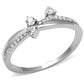 TS581 - Rhodium 925 Sterling Silver Ring with AAA Grade CZ  in Clear-4
