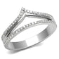 TS582 - Rhodium 925 Sterling Silver Ring with AAA Grade CZ  in Clear-4