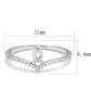TS583 - Rhodium 925 Sterling Silver Ring with AAA Grade CZ  in Clear-1