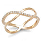 TS589 - Rose Gold 925 Sterling Silver Ring with AAA Grade CZ  in Clear-4