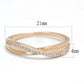 TS591 - Rose Gold 925 Sterling Silver Ring with AAA Grade CZ  in Clear-1