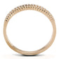 TS592 - Rose Gold 925 Sterling Silver Ring with AAA Grade CZ  in Clear-2