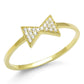 TS593 - Gold 925 Sterling Silver Ring with AAA Grade CZ  in Clear-4