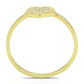 TS596 - Gold 925 Sterling Silver Ring with AAA Grade CZ  in Clear-2
